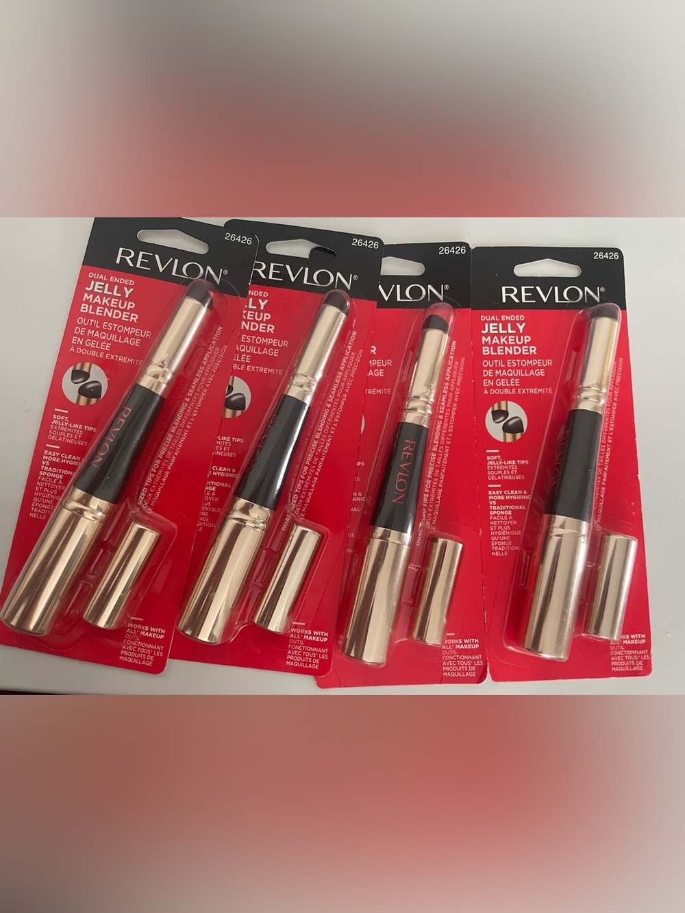 Revlon Dual-Ended Jelly Makeup Blenders in Black and Gold (Set of 4)